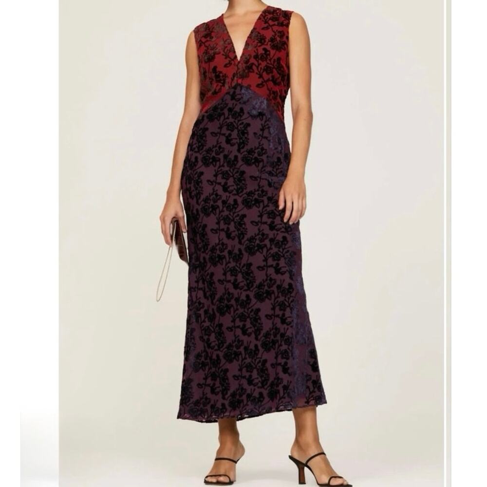 Marina Moscone Velvet Slip Dress Size 6